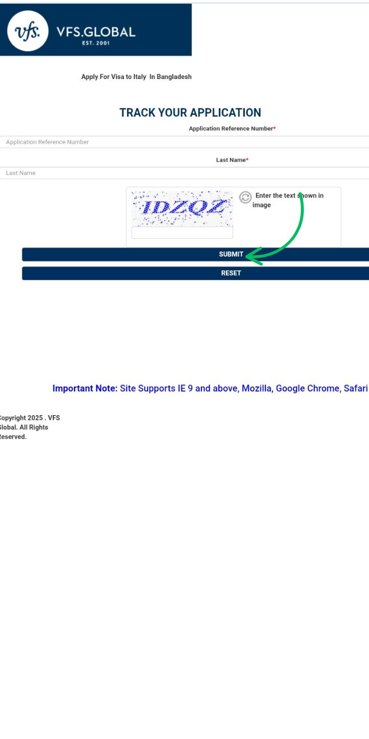 Submit বাটনে ক্লিক করুন
