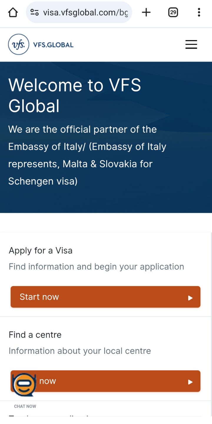 VFS Global অফিসিয়াল ওয়েবসাইটে যান
